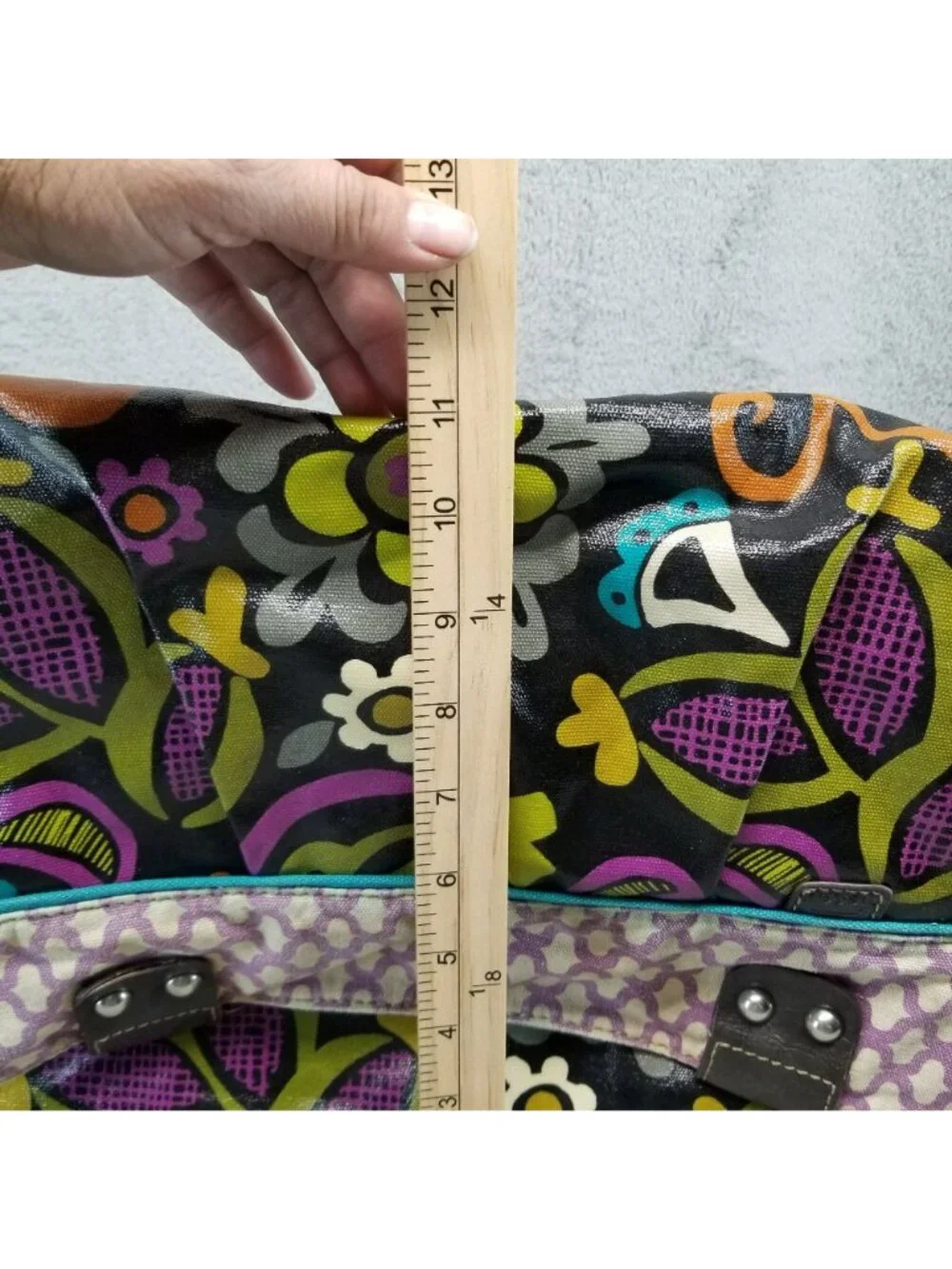 Fossil Bag Womens 16x11 Multicolor Floral Crossbody Messenger *Read*